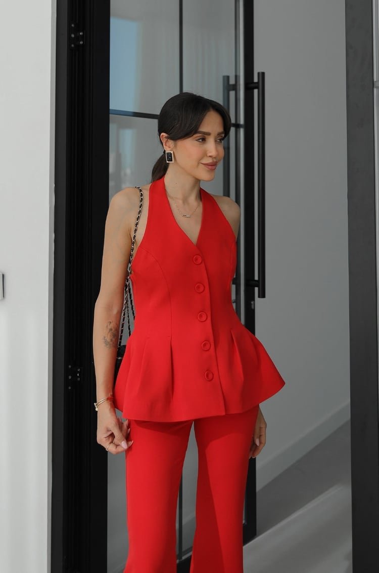 PEPLUM HALTER YAKA TAKIM - Görsel 9